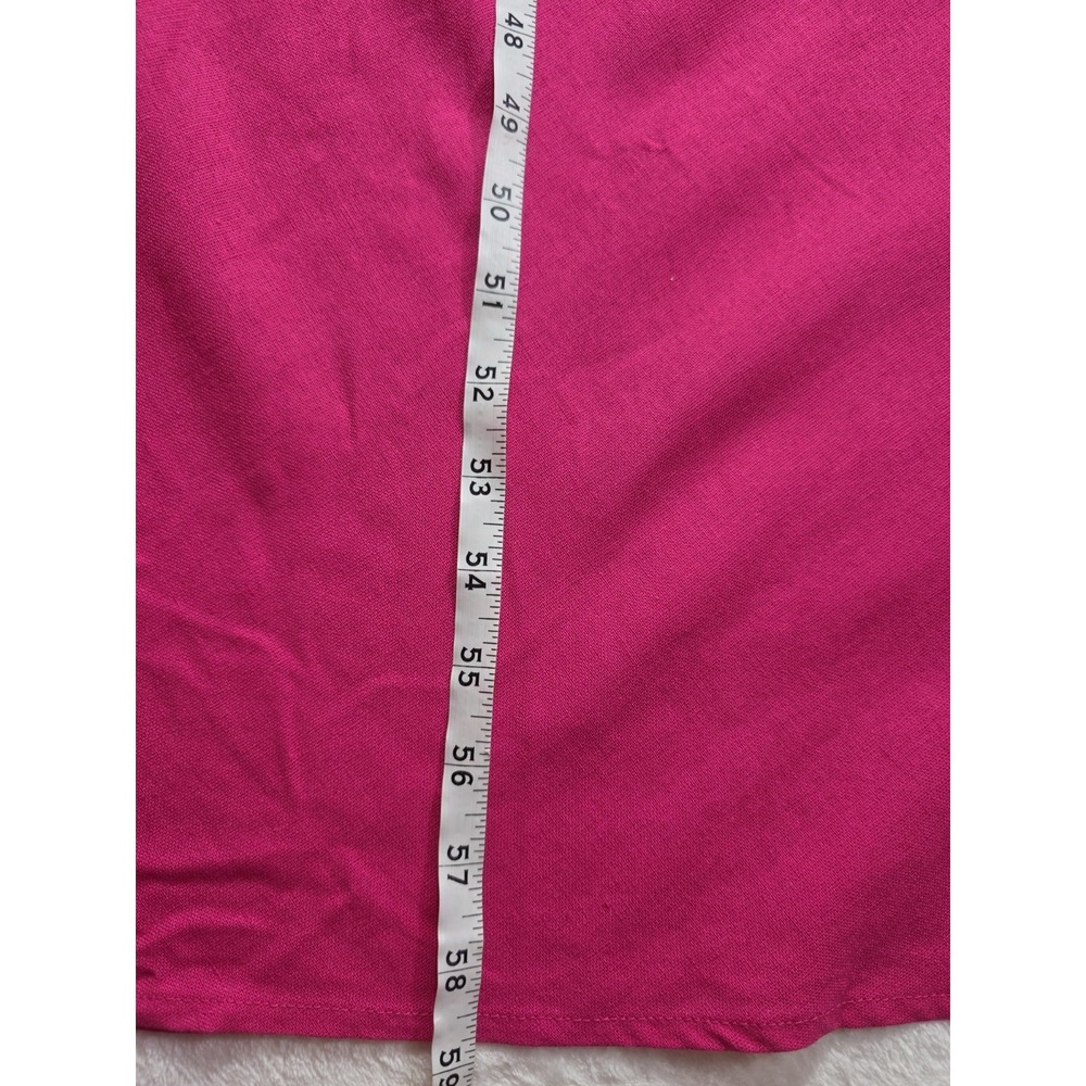 Lucy Paris Sabrina One Shoulder Maxi Dress Fuchsia Pink M NWT $125 - Picture 9 of 13